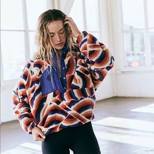 ISO Freepeople movement hit the slopes printed fleece red rainbow